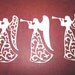Large White  Lace  Angel Silhouette Die Cuts