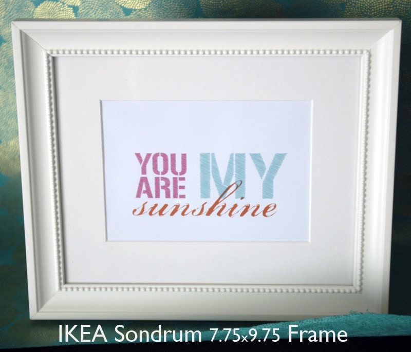 You Are My Sunshine Printable Graphic -- Gridded Background