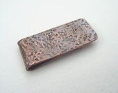 Copper Money Clip---Antique Finish with Tiny Triangle Texture