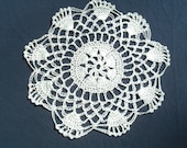 Round Rosette Silk Nylon Blend Doily