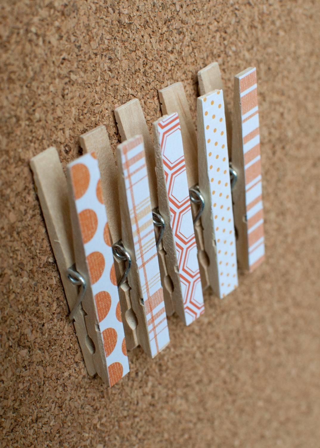 5 Decorative Cork Board Clothespins