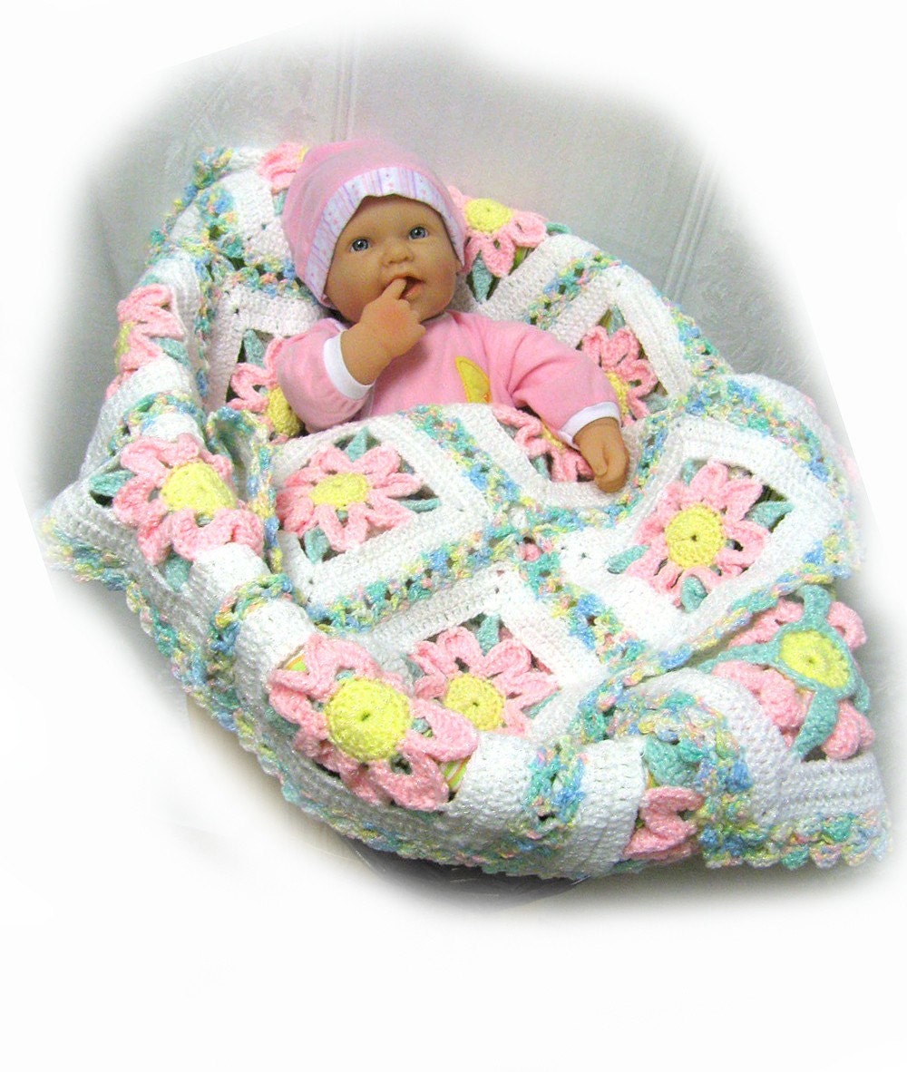Beautiful Hand Crocheted Baby Blanket