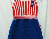 Red, White and Blue Sun Dress - FREE SHIPPING