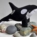 Orca Whale No. 3 - Hand Stitched Soft Sculpture