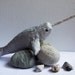 Narwhal No. 3 - Arctic Whale Soft Sculpture