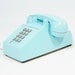 Ice Blue Phone Vintage push button telephone