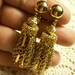 Vintage pair of gold clip earrings