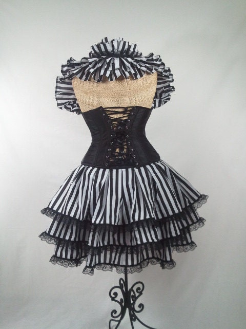 Black and White Striped Bustle ONLY