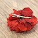 red flower, hair clip, wedding hair accessories, wedding hair flower, bridal hair clip