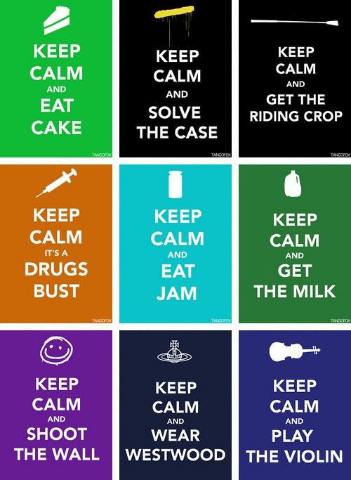 BBC Sherlock Holmes Keep Calm Postcards