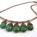 CUSTOM ORDER  Lime Green Briolettes on Copper Bar