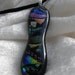 Fused Glass and Dichroic Modern Art Color Collage Pendant Necklace