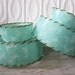 Pair Turquoise Fiberglass Lampshades