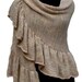 Knitting Pattern, Ruffled Crescent Shawl Knitting Pattern PDF