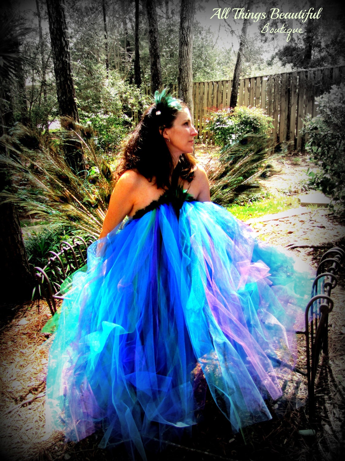 Peacock Tutu Dress Peacock Halloween Costume by AllThingsGrand