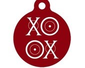 Pet ID Tag - XOXO Hugs and Kisses Pet Tag, Dog Tag, Cat Tag, Luggage Tag, Child ID Tag