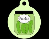 Pet ID Tag - Pickles Pet Tag, Dog Tag, Cat Tag,  Luggage Tag, Child ID Tag