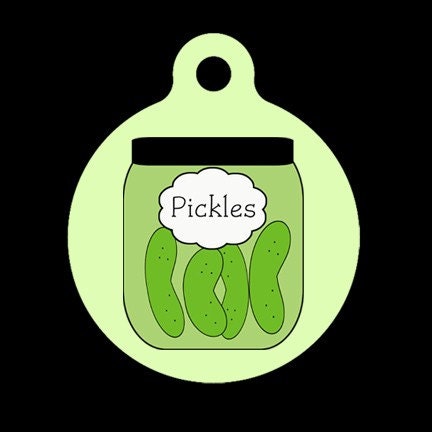 Pet ID Tag Pickles Pet Tag Dog Tag Cat Tag by ebonypawspets