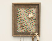 Pretty Peacock Jewelry Holder - Multicolored Geometric - 8 x 10
