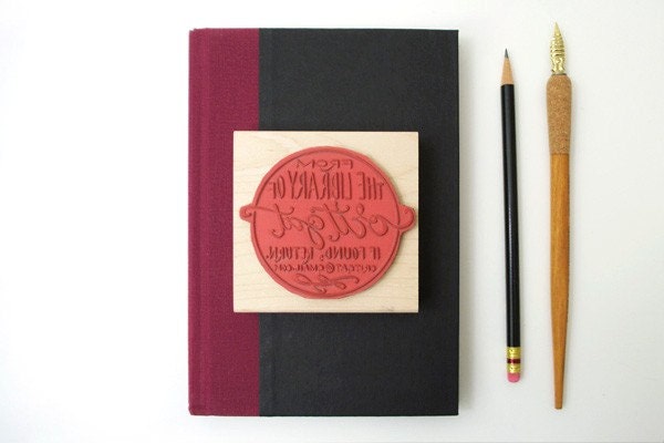 CUSTOM ex libris seal rubber stamp