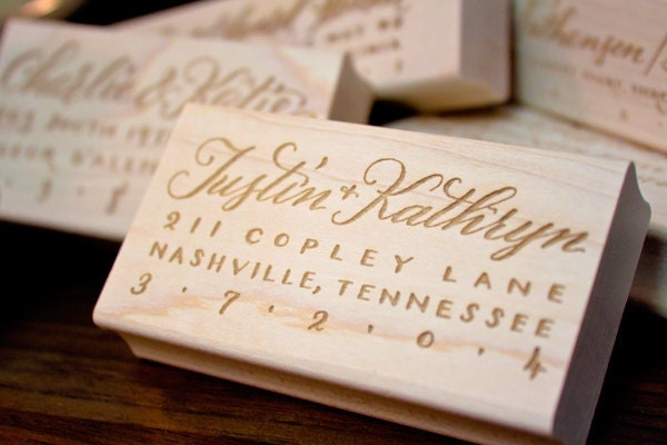 CUSTOM return address stamp 100% calligraphy