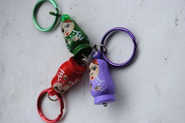 Matryoshka Nesting Doll Charm KEYRING Key Chain Key Ring