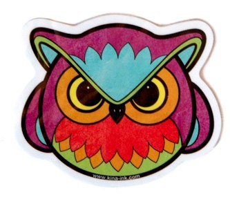 Angry Owl Vinyl Sticker