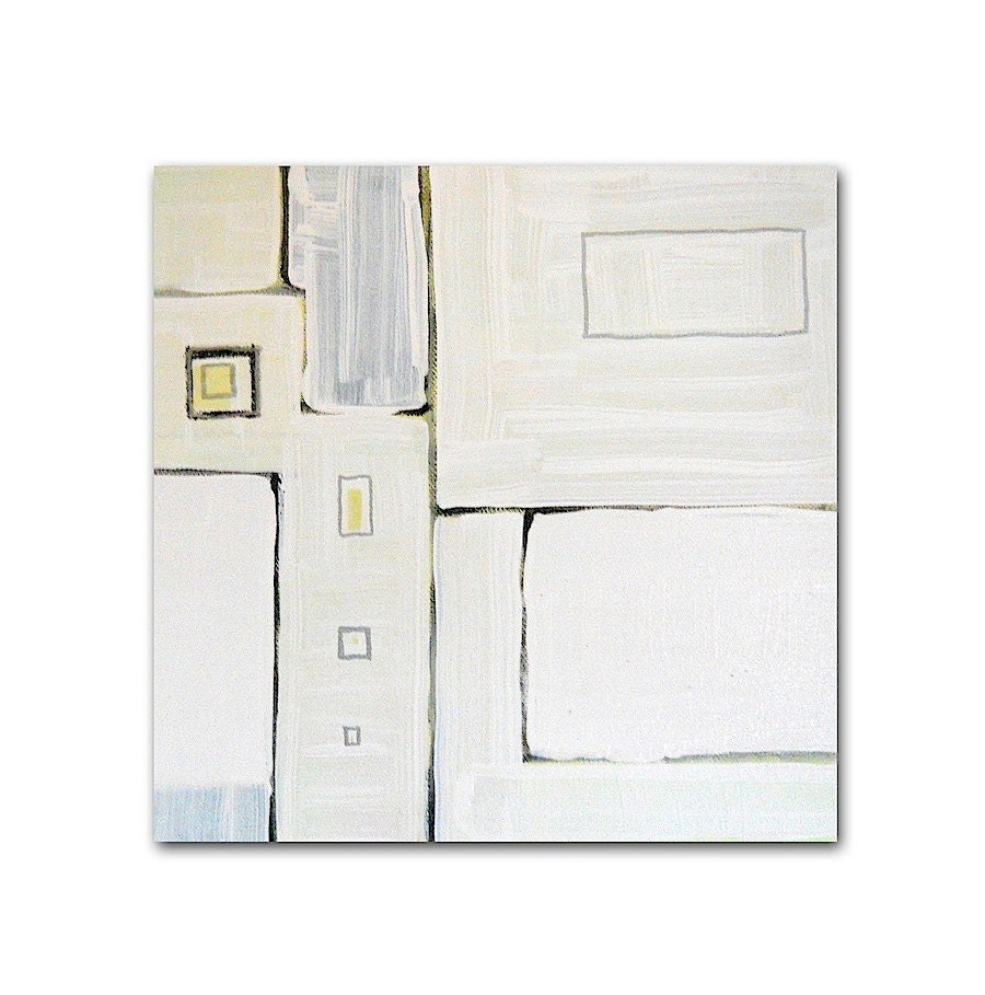 MONDRiAN limited edition contemporary art print - modern interior design - home wall decor - grey white linear abstract - linneaheideart
