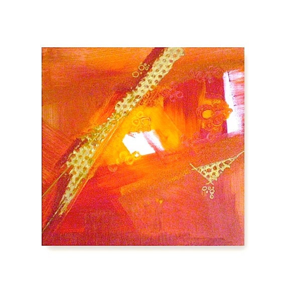 PHOENiX limited edition contemporary art print - modern interior design - home wall decor - red gold orange abstract