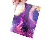 PiCCADiLLY CiRCUS folded note card - greeting card - stationery - purple - abstract circles - contemporary fine art