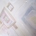 SALE - Large Abstract Acrylic Painting Original Fine Art 40"x30" - geometric white easter pastel