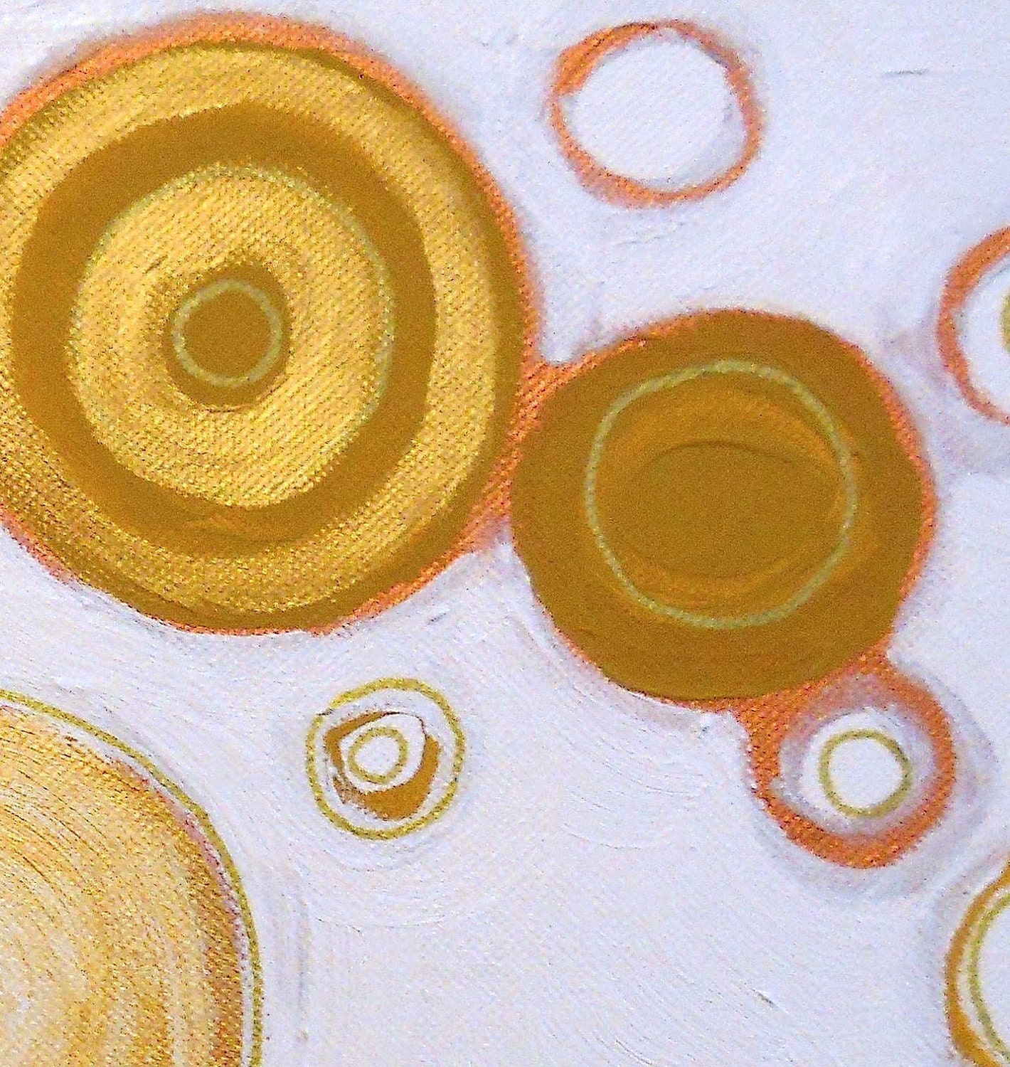 PENNiES FROM HEAVEN original abstract modern painting - gallery fine art - contemporary interior design - ooak home wall decor - gold