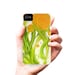 POPPiES iPhone 4/4S case - orange green flowers - contemporary fine art - abstract painting - phone case
