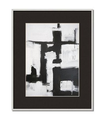 ART PRINT contemporary fine art print - modern decor - abstract painting - black white bold graphic