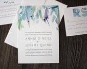 Watercolor - Wedding Invitation Suite - Letterpress