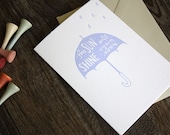 Letterpress Card - The Sun Will Shine