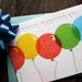 Letterpress Card - Happy Birthday Balloons