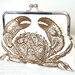 Clutch Purse - Handbag - Octopus - Crab - Kisslock - 8 inch - Oceania - Marine Biology - Sealife - Brown - Ivory