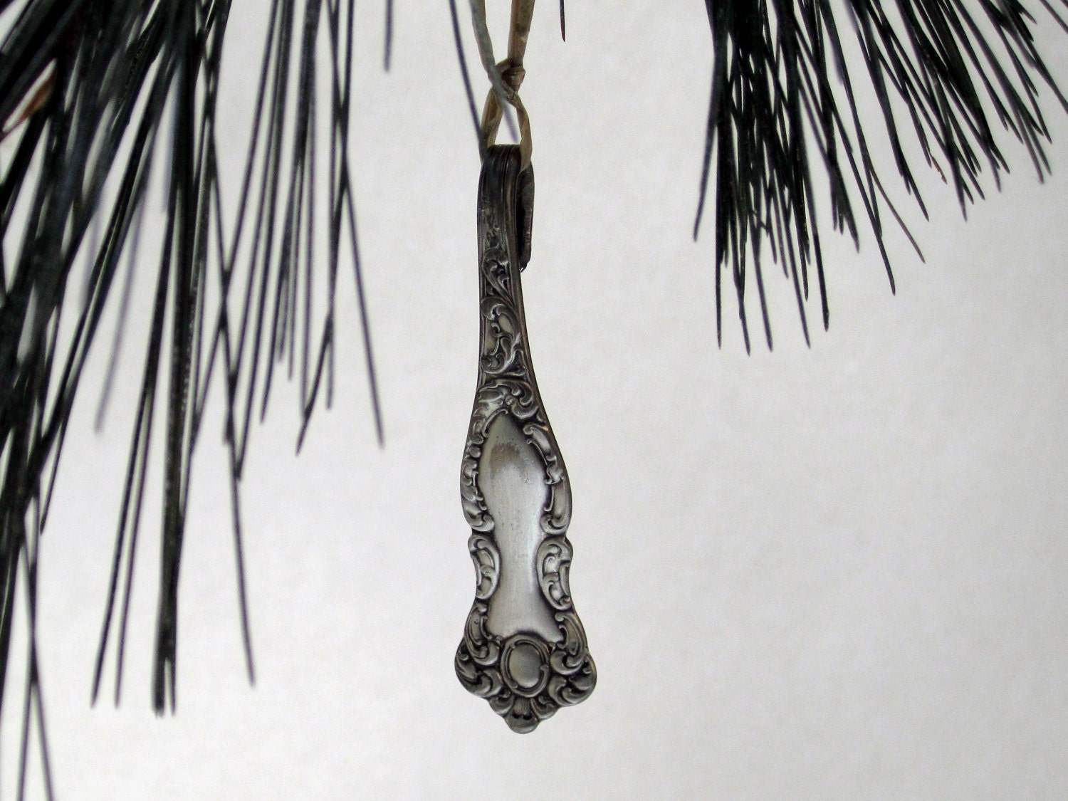 1800's silver spoon ornaments set of 10