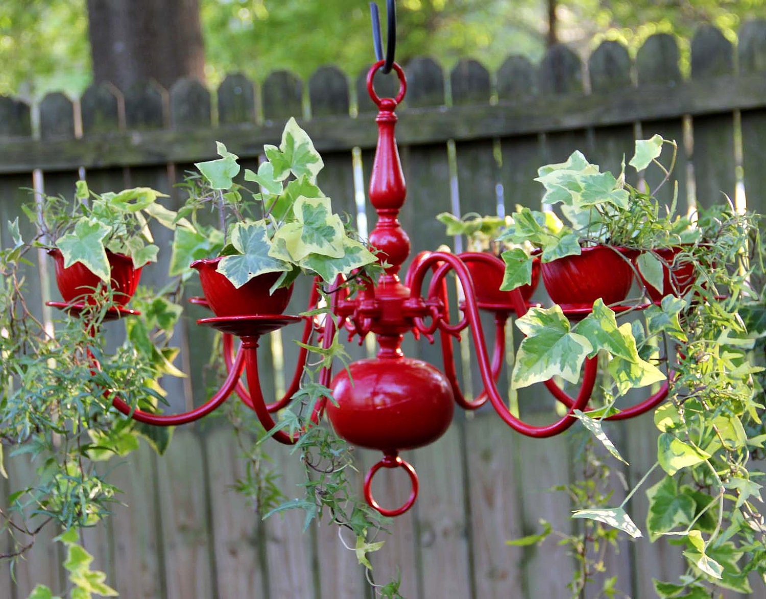 Romantic Red ---- SALE ---- Cottage Chic Planter Chandelier