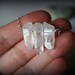 Raw Natural Clear Quartz Points on Sterling Silver