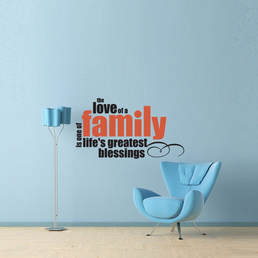 Vinyl Wall Decal Sticker Art - The Love of a Family