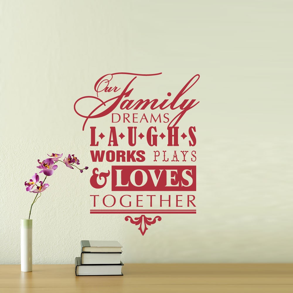 Vinyl Wall Decal Sticker Art - Our Family