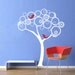 Vinyl Wall Decal Sticker Art - Modern Abstract Tree with Birds - extra large