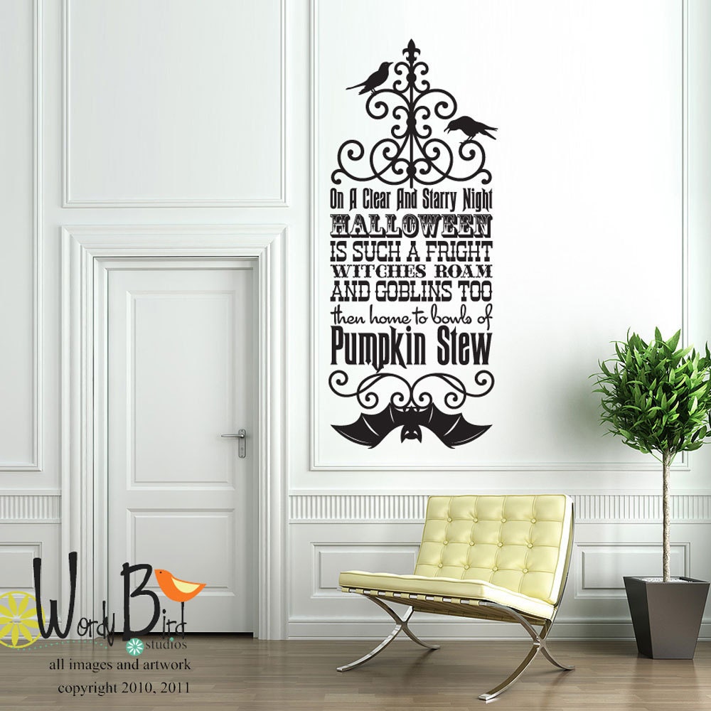Vinyl Wall Decal Sticker Art - Witches Roam - Halloween Wall Mural