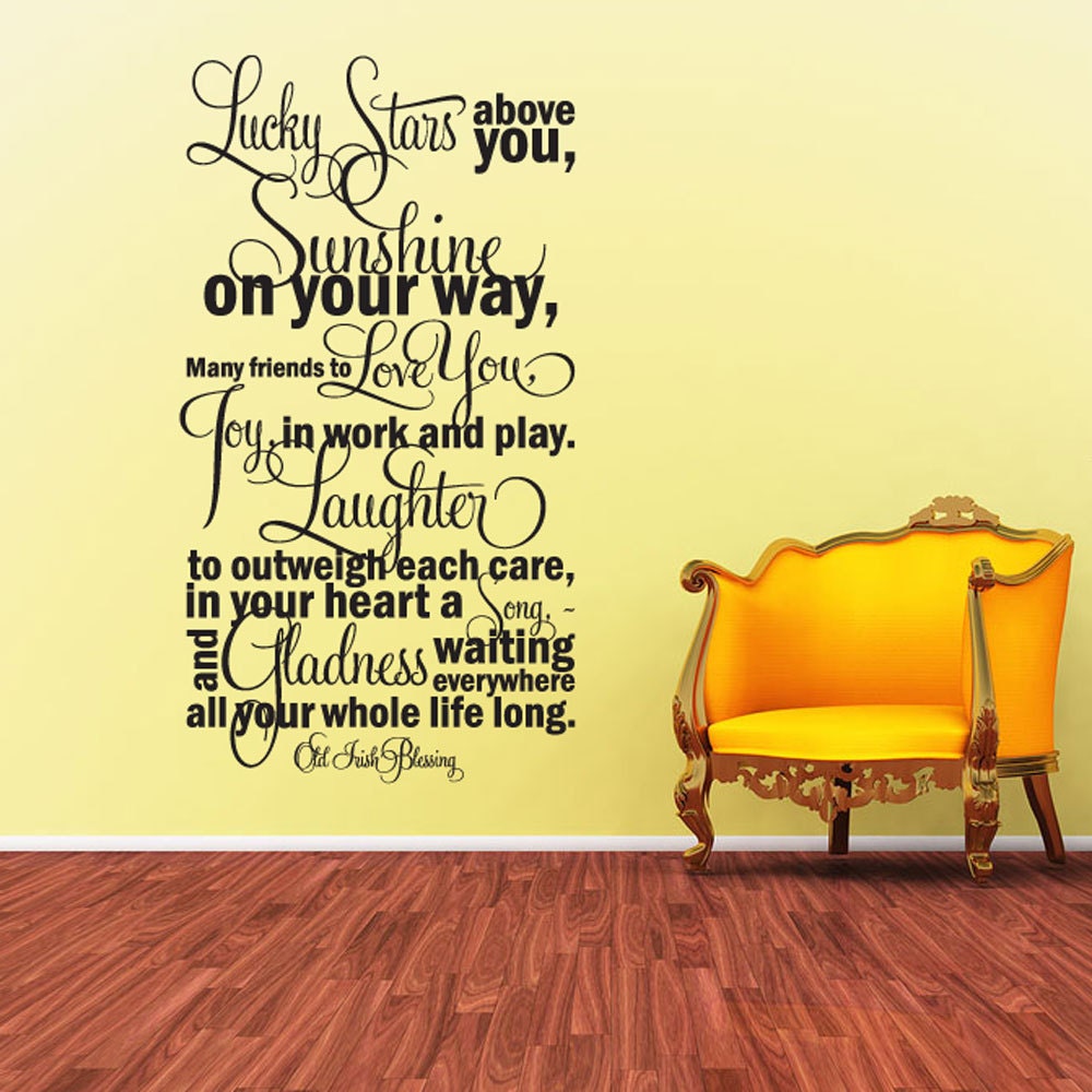 Vinyl Wall Decal Sticker Art - Lucky Stars Above You