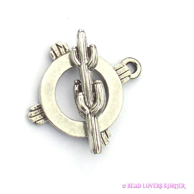 Southwest Cactus Clasmeyer Toggle Clasp Sterling Silver