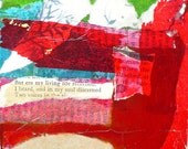 Original Mixed Media Collage Two Voices