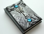 DISPLAY ITEM ONLY. Gothic sketchbook - Secret key - journal - polymer clay - fantasy steampunk gothic lolita blank - skeleton key