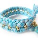 Woven Friendship bracelet with Skull